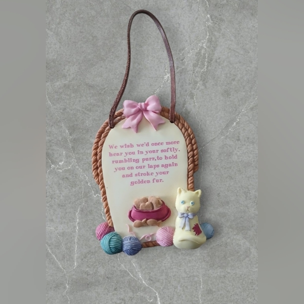Cat Memorial Wall Hanging Plaque